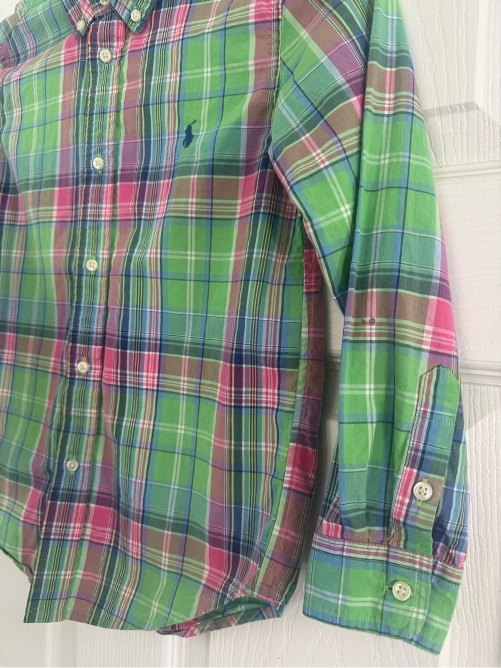 RALPH LAUREN kids Plaid Button-Down Shirt in Multicolor